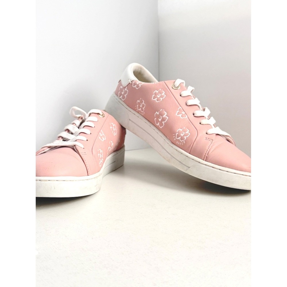 Ted Baker London Taliy Sneakers in Dusky-Pink Floral Trainers Size 8 - Picture 8 of 11